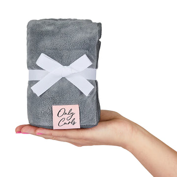 Only Curls Microfibre Hair Towel Grey